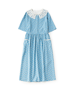 Lily of the valley vintage lace collar dress