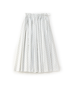 Vintage pattern cloth quatre tuck skirt