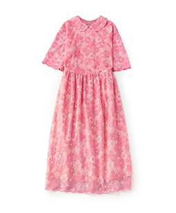 Flower lace 2face dress