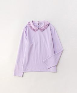 Frill collar pullover