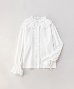 Lace-trim victorian blouse