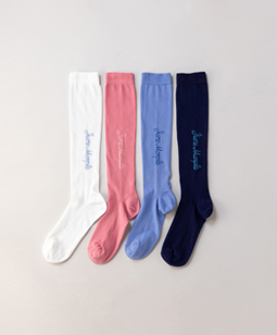 Side logo knee-high socks