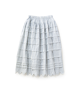 Vintage stripe scallop skirt
