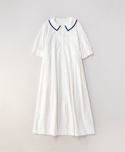 Cotton typewriter marine collar dress