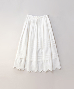 Monogram-lace salon skirt