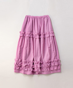 Vintage dots frill skirt