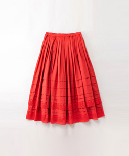Lawn & lace peasant skirt