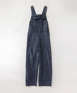 Marine ribbon salopette pants