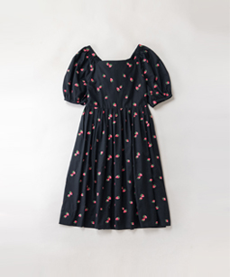 Very berries embroidery midi dress