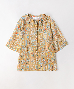 Alphabet chromos tuck collar shirt