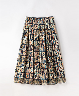 Alphabet chromos tuck skirt
