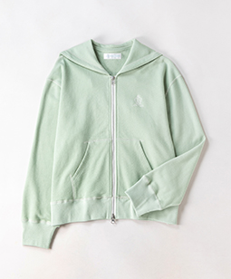 Marine collar zip-up blouson