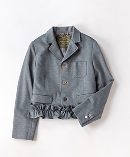 Mockrody jersey frill-trim jacket