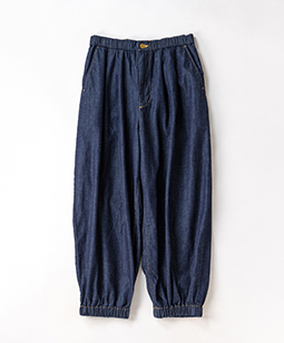Organic denim balloon pants