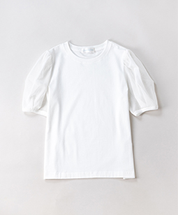 Sheer puffy sleeve pullover 