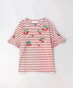 Berries meet cherries border T-shirt