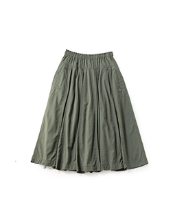 High twist cotton gored skirt