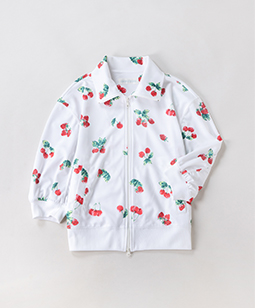 Berries meet cherries zip-up blouson