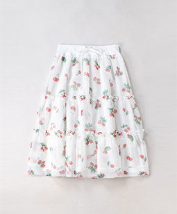 Berries meet cherries sheer skirt