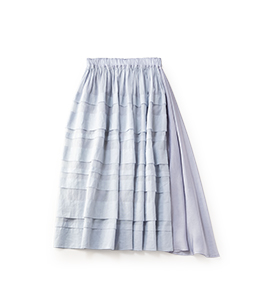 Material mix 2face skirt