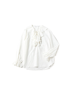 Ruffle trimming dress shirt