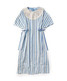 Pin tuck stripe puritan dress