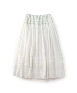 Cotton silk peasant skirt