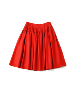 Light flannel tuck flare skirt