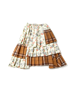 Material MIX tuck skirt