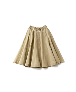 Linen kersey fluffy skirt