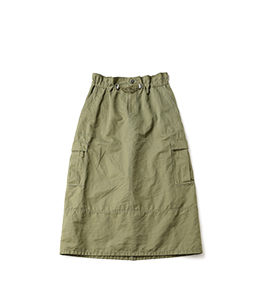 Linen kersey military skirt