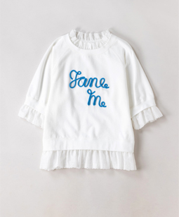 Vintage lace-trim sweatshirt