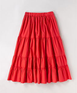 Compact typewriter tiered skirt