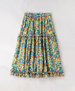 Betsy Check circle frill skirt