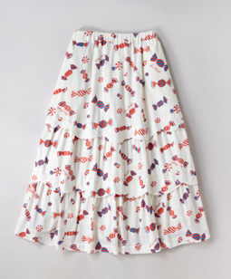 Sweet Drops scallop tiered skirt
