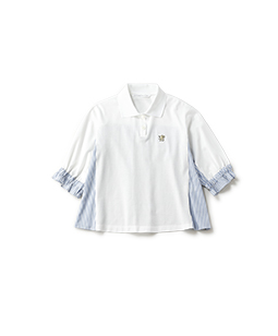 Pique stripe polo shirts