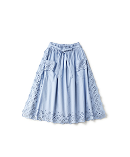 Cutwork EMB apron skirt