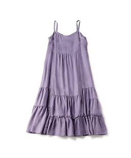 Cupra taffeta tiered dress