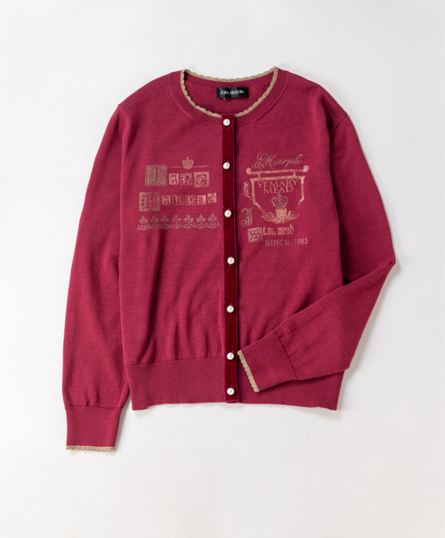 Shiny logotypes cardigan