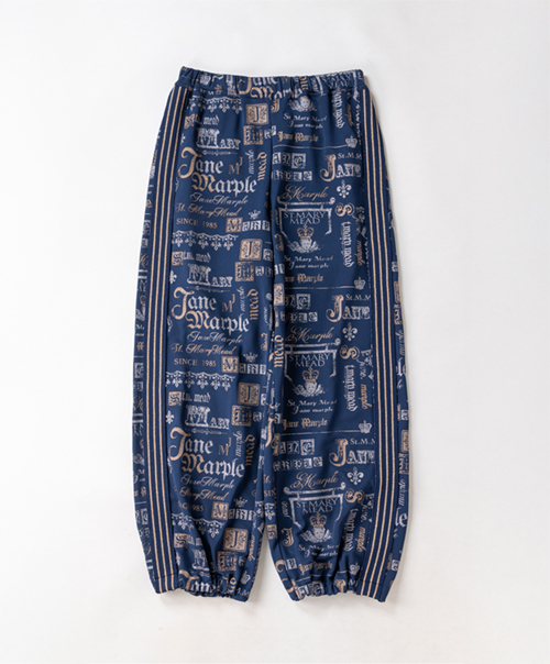 Shiny logotypes track pants