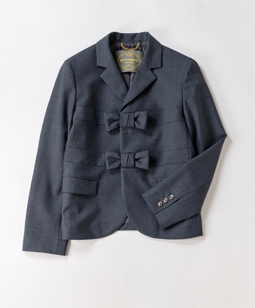 Stretch twill double-ribbons jacket