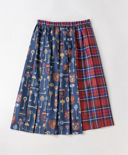 Keys collection&tartan check pleats skirt