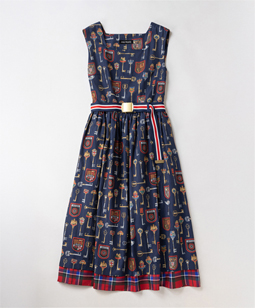 Keys collection tartan check-trim dress
