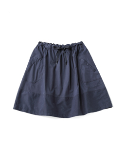 Cupra cotton kersey military skirt