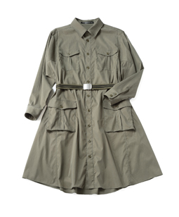 Cupra cotton kersey military shirt onepiece