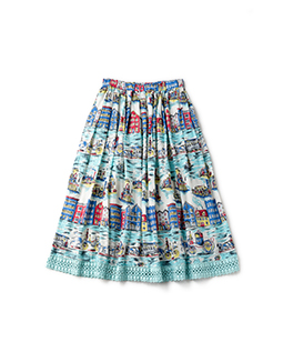 Old New York tuck gather skirt