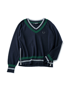 Side zipper cricket sweater