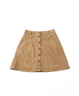 Suede rochefort skirt