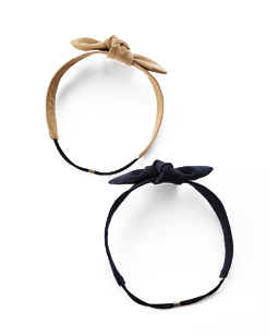 Suede ribbon hairband