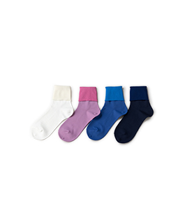 Bicolor lapel socks